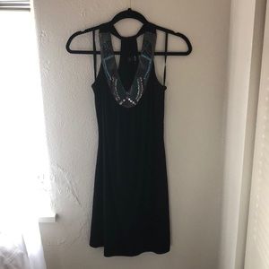 Black Sequin Racerback Dress
